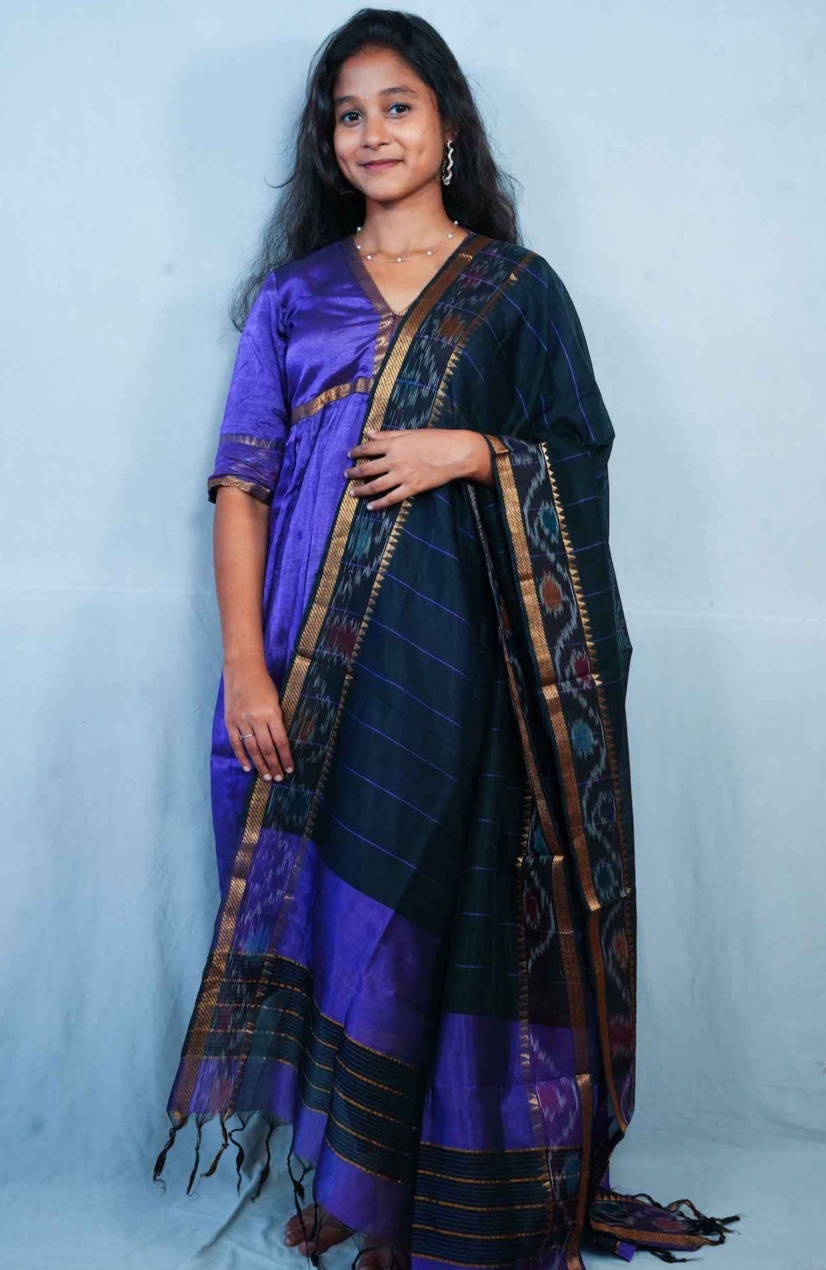 mangalagiri dress neck designs Mishka Mangalgiri Cotton Kurta Suit Set for Women L / Ivory