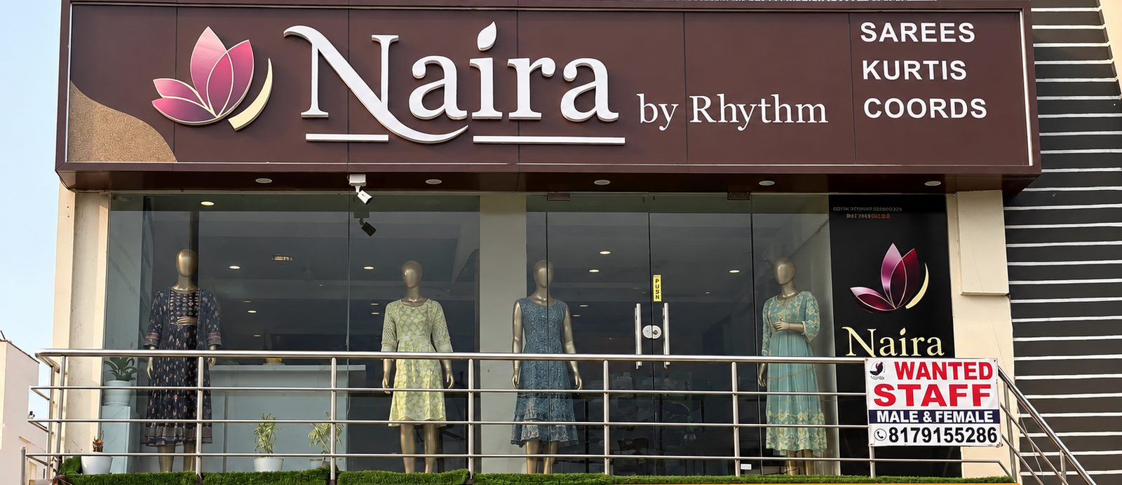 Naira by Rhythm store front, Vijayawada