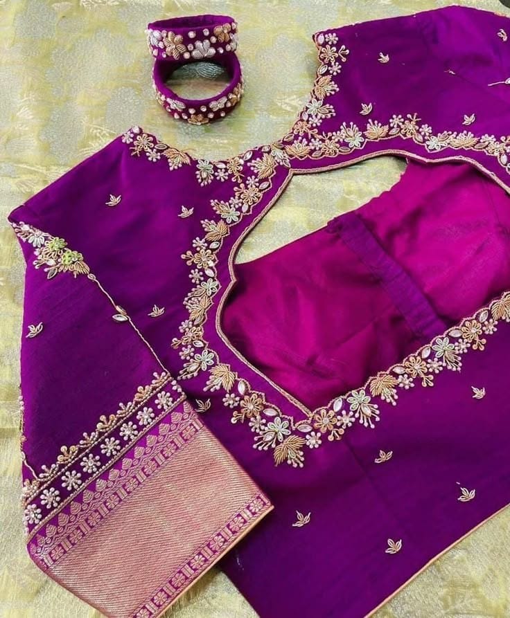 Customised raw silk blouse