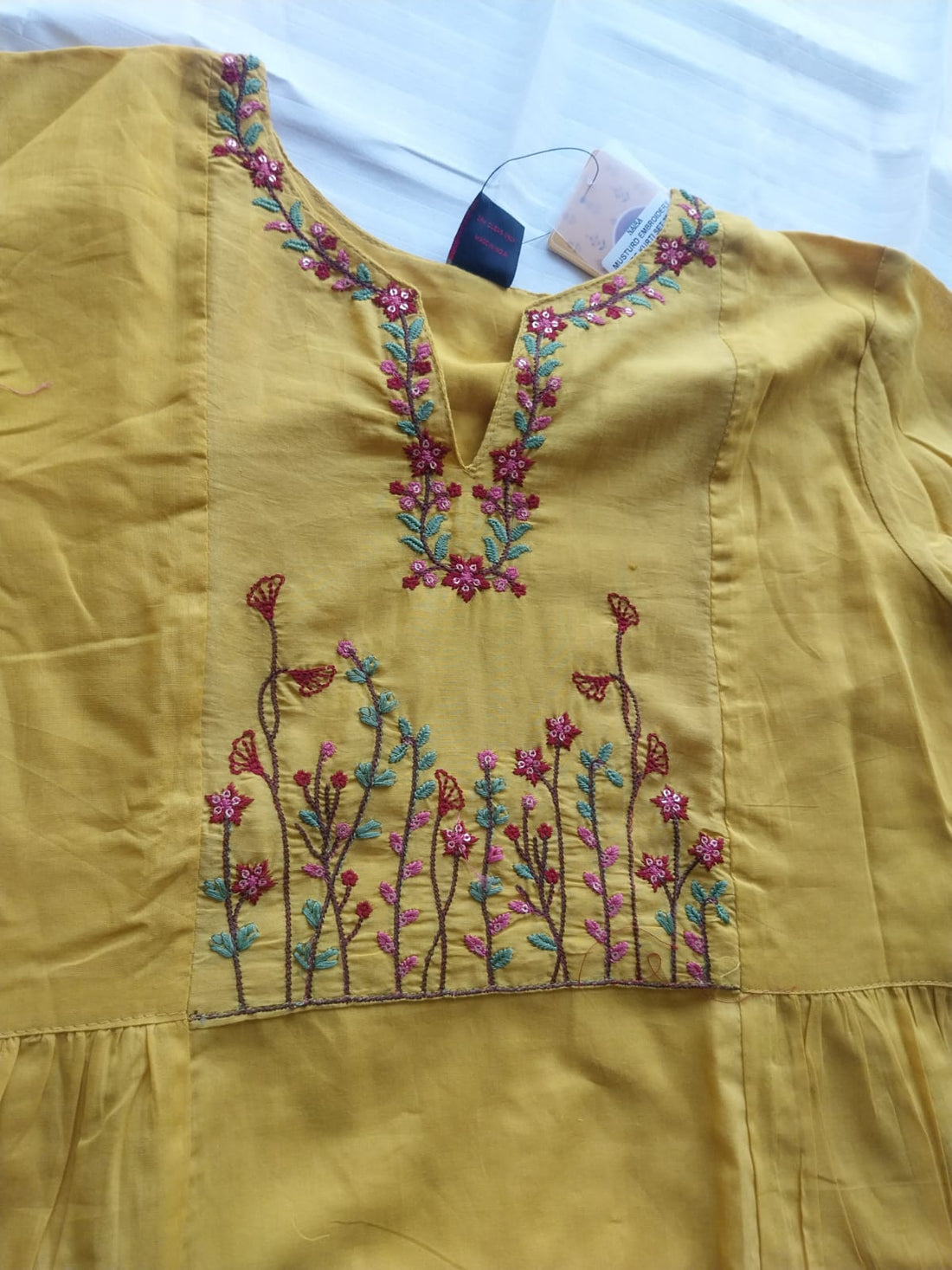 MUSTURD EMBROIDERY 2PC KURTI SET