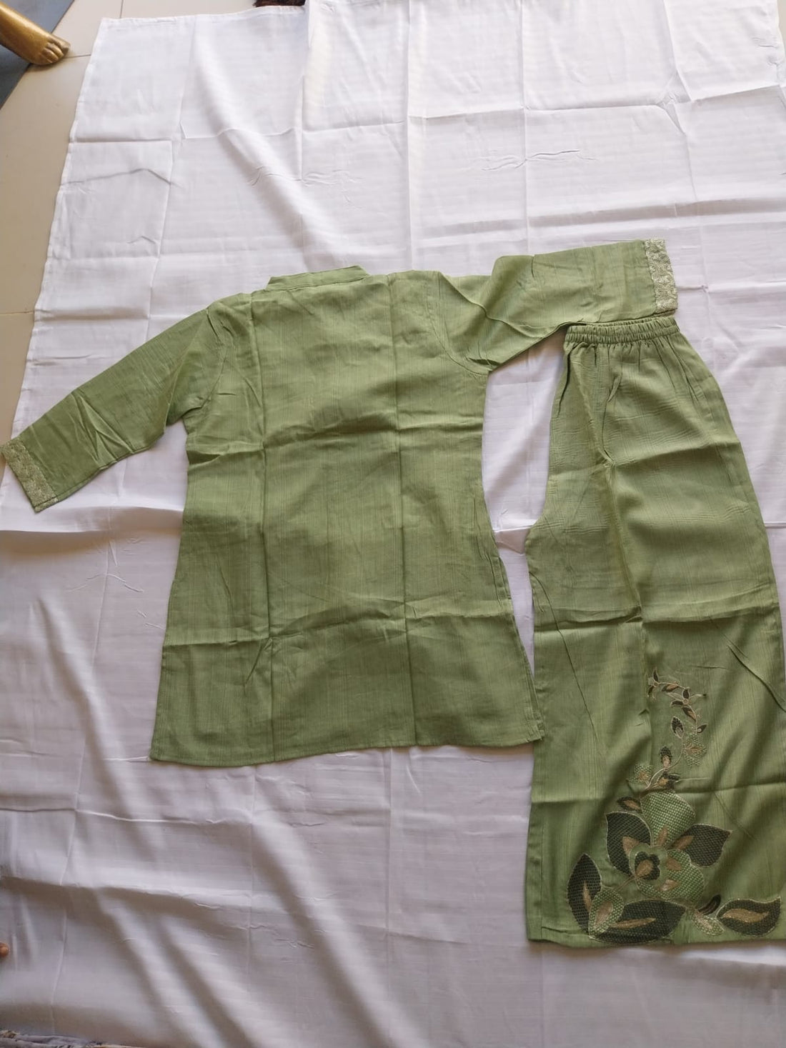 VERTICAN COTTON PISTA GREEN COORD SET