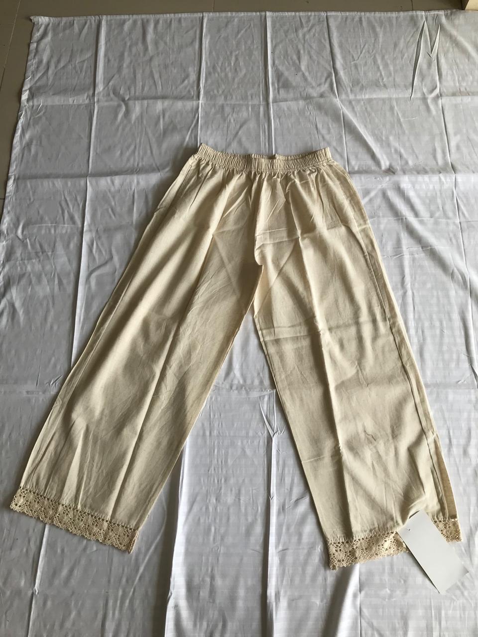 COTTON LACE PANTS