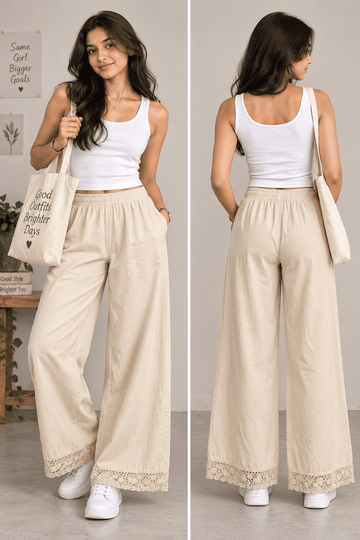 COTTON LACE PANTS