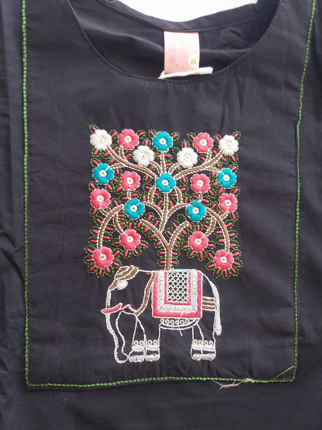 BLACK EMBROIDERY COORD SET