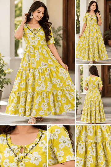 COTTON FLORAL FROCK