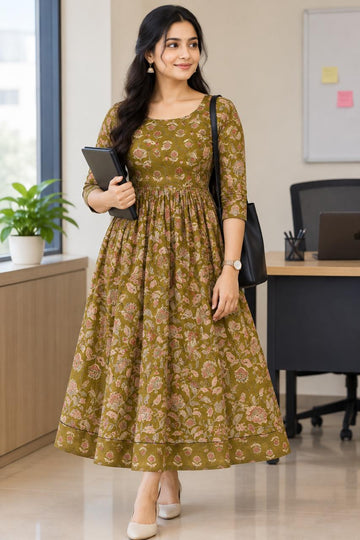 COTTON FLORAL FROCK