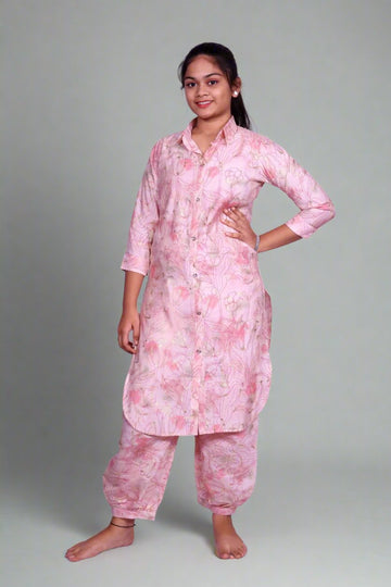 Pink Jaipur Cotton Coord Set