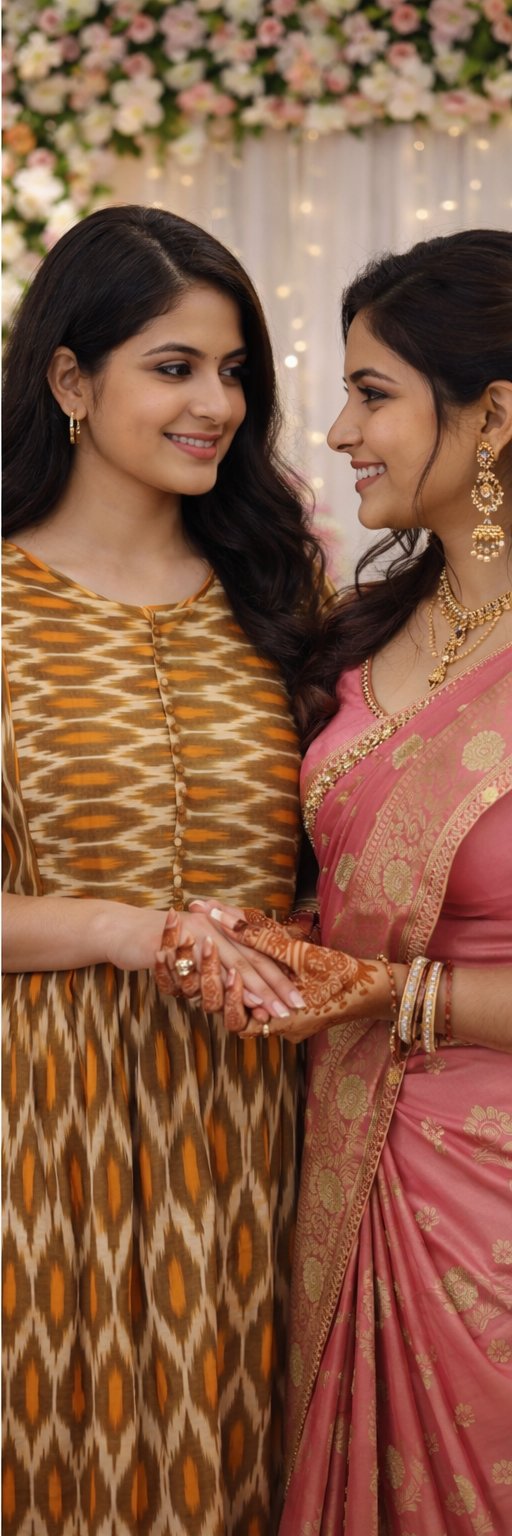 Mustard Yellow Ikkat Frock