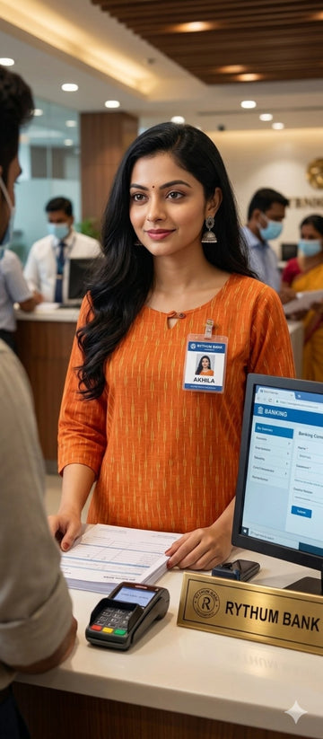 Orange Ikkat Straight Kurti
