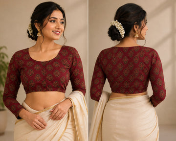 BLACK AND MAROON LYCRA CROP TOP