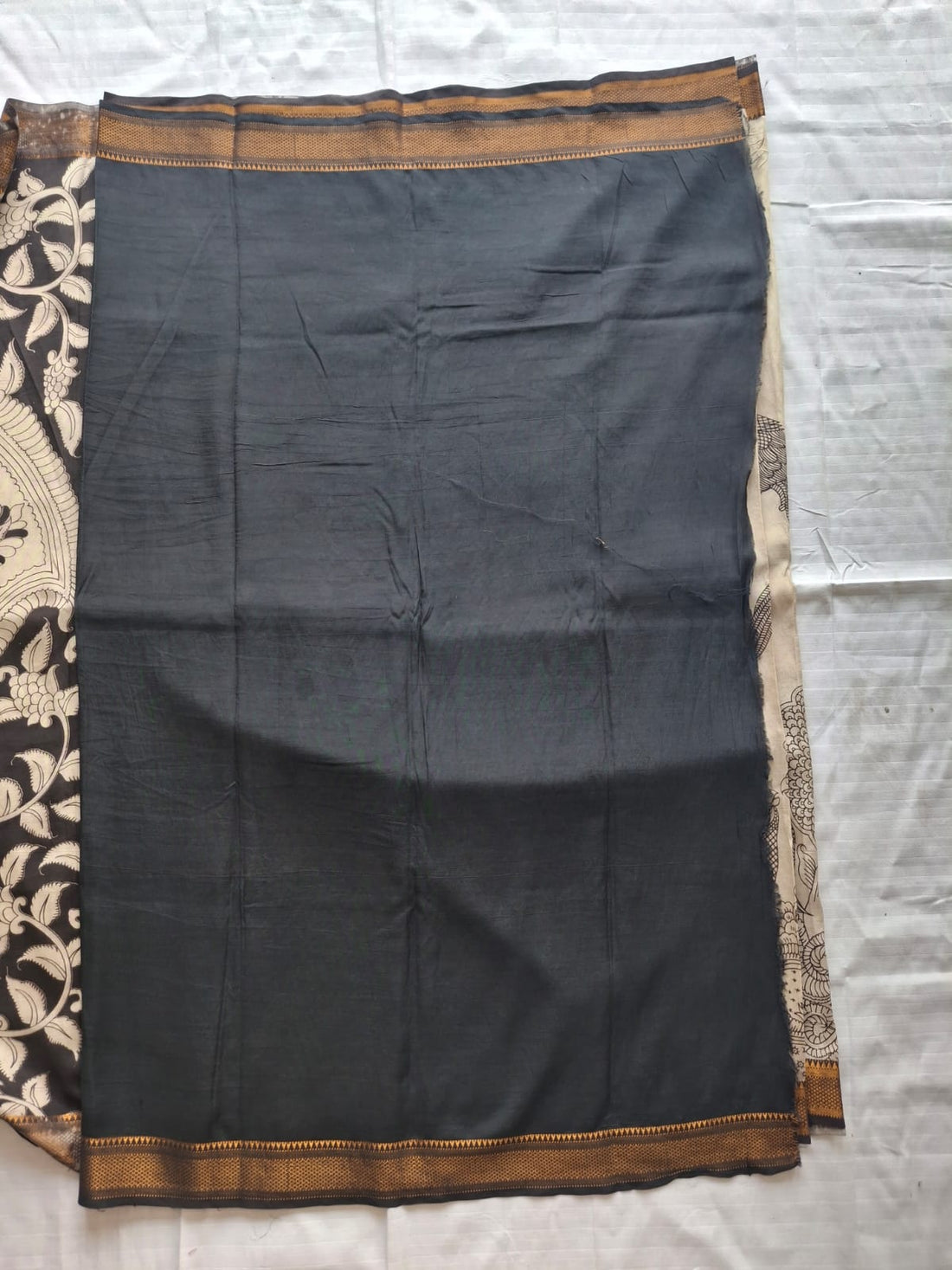 NELLORE SILK GAP BOARDER KALAMKARI SAREE