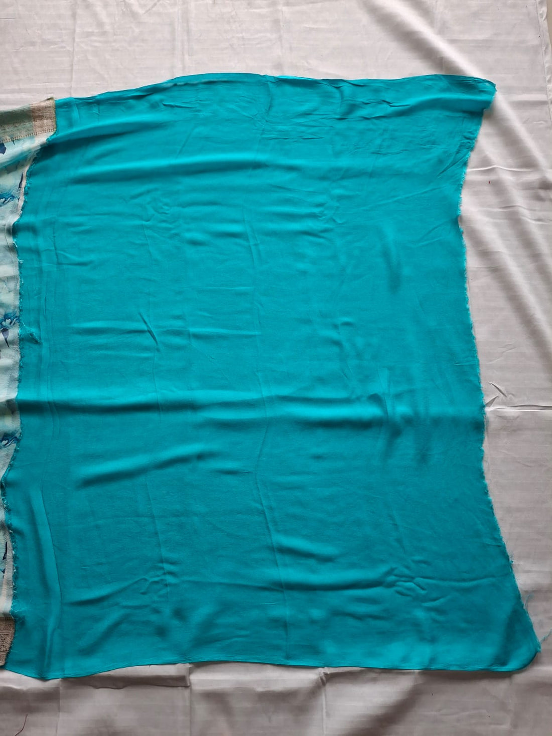 LIGHT BLUE GEORGETTE FLORAL SAREE