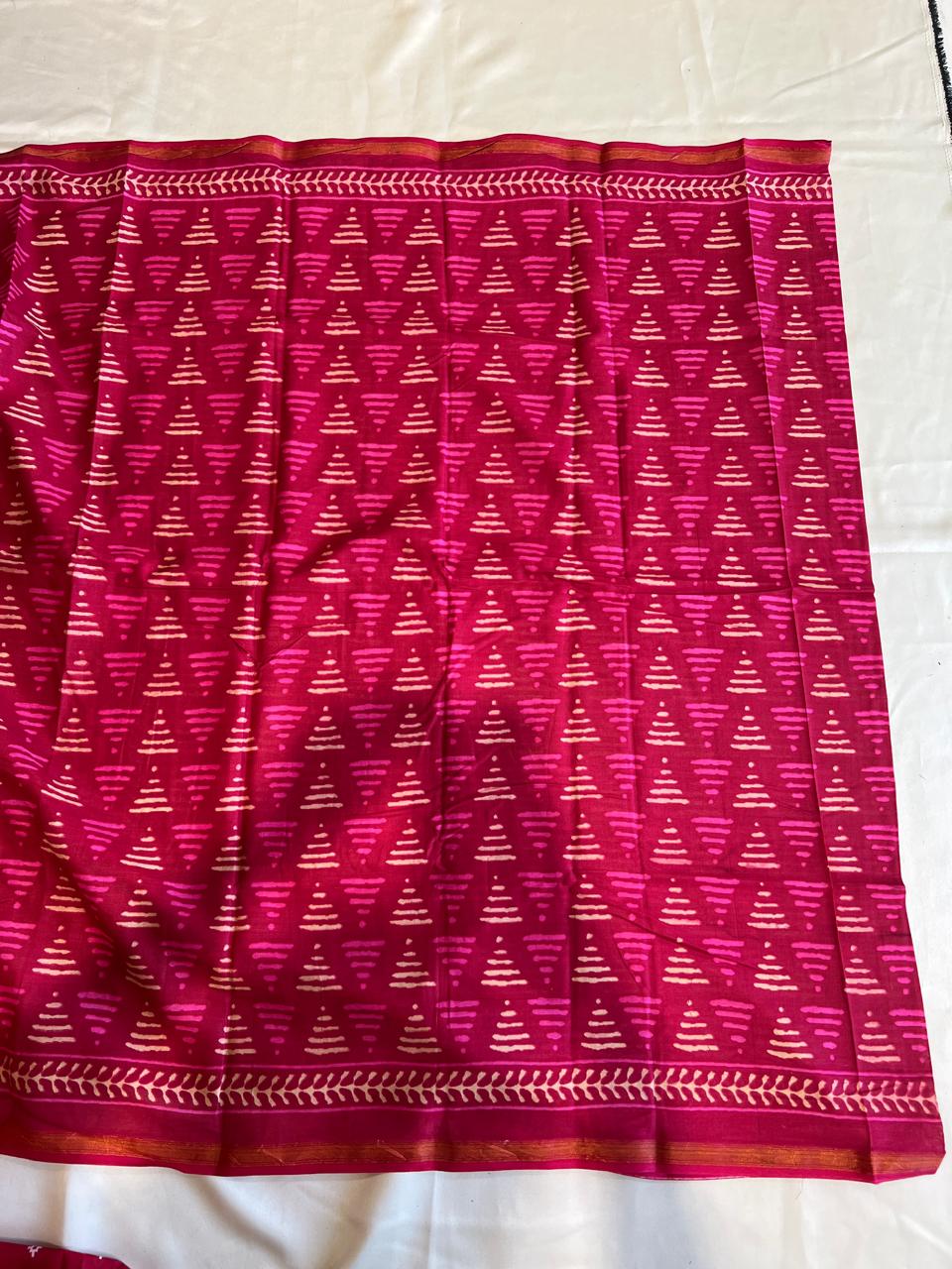 MUSLIN ZARI COTTON SAREE