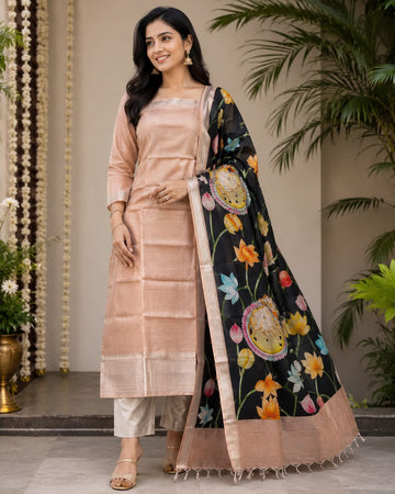 MANGALAGIRI PURE PATTU MATERIAL WITH DIGITAL PRINT DUPATTA