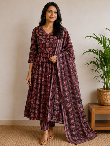 ANARKALI 3PC KURTI SET