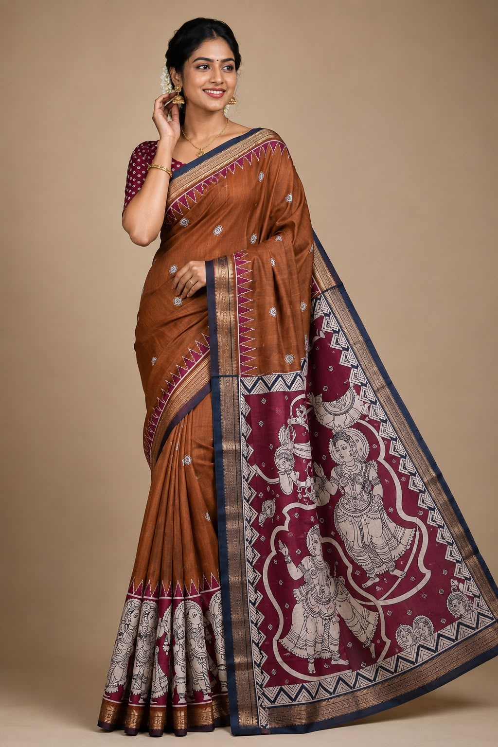 MAHESWARI SILK SAREE SMALL BOARDER