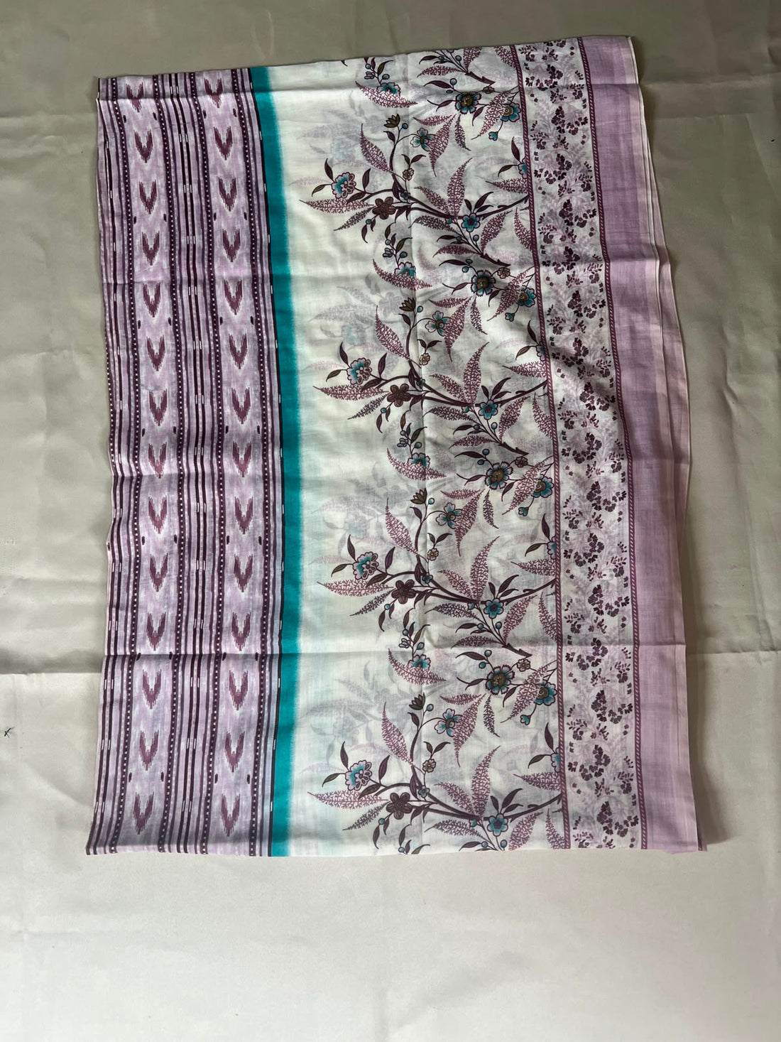 LAVENDER COTTON EMBROIDERRY 3PC KURTI SET