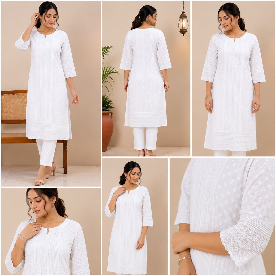 CHIKAN KARYGEORGETTE 2PIS KURTHI SET
