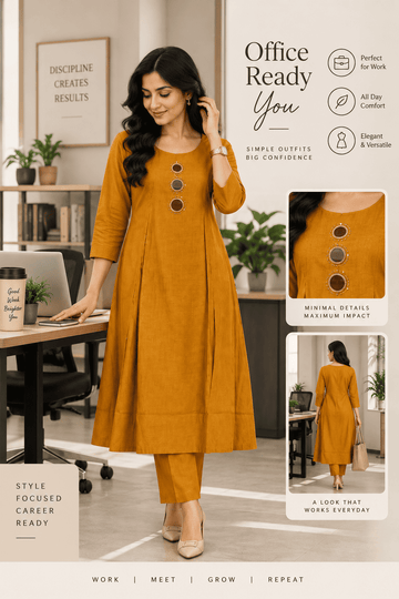 ORANGE COTTON COORD SET