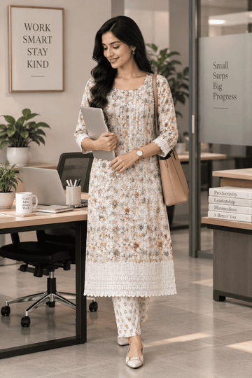EMBROIDERY COTTON KURTI