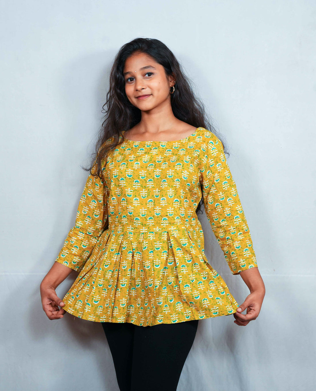 Mustard Yellow Jaipur Cotton Kurti