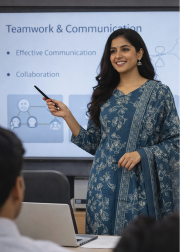 Blue Kurti Set