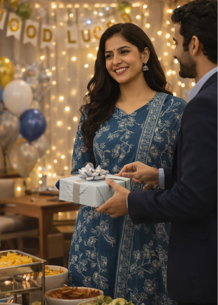 Blue Kurti Set