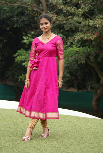Pink Pattu Dress