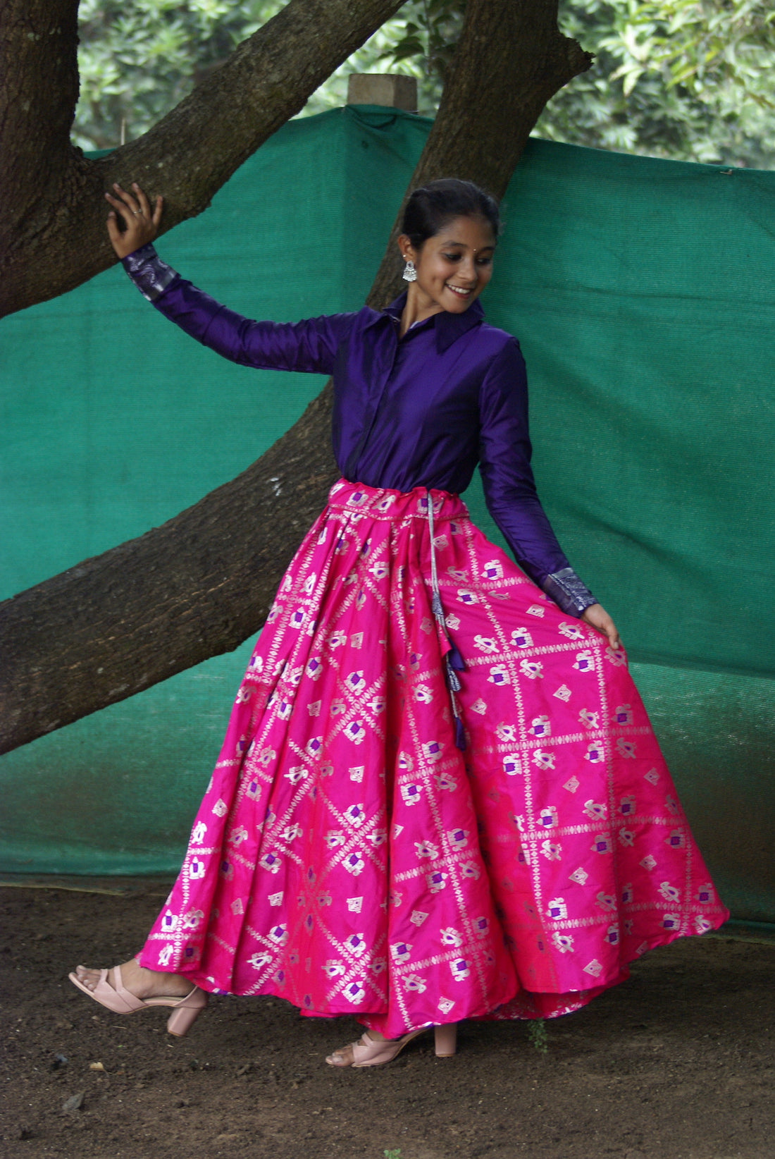 Purple & Pink Lehenga Set