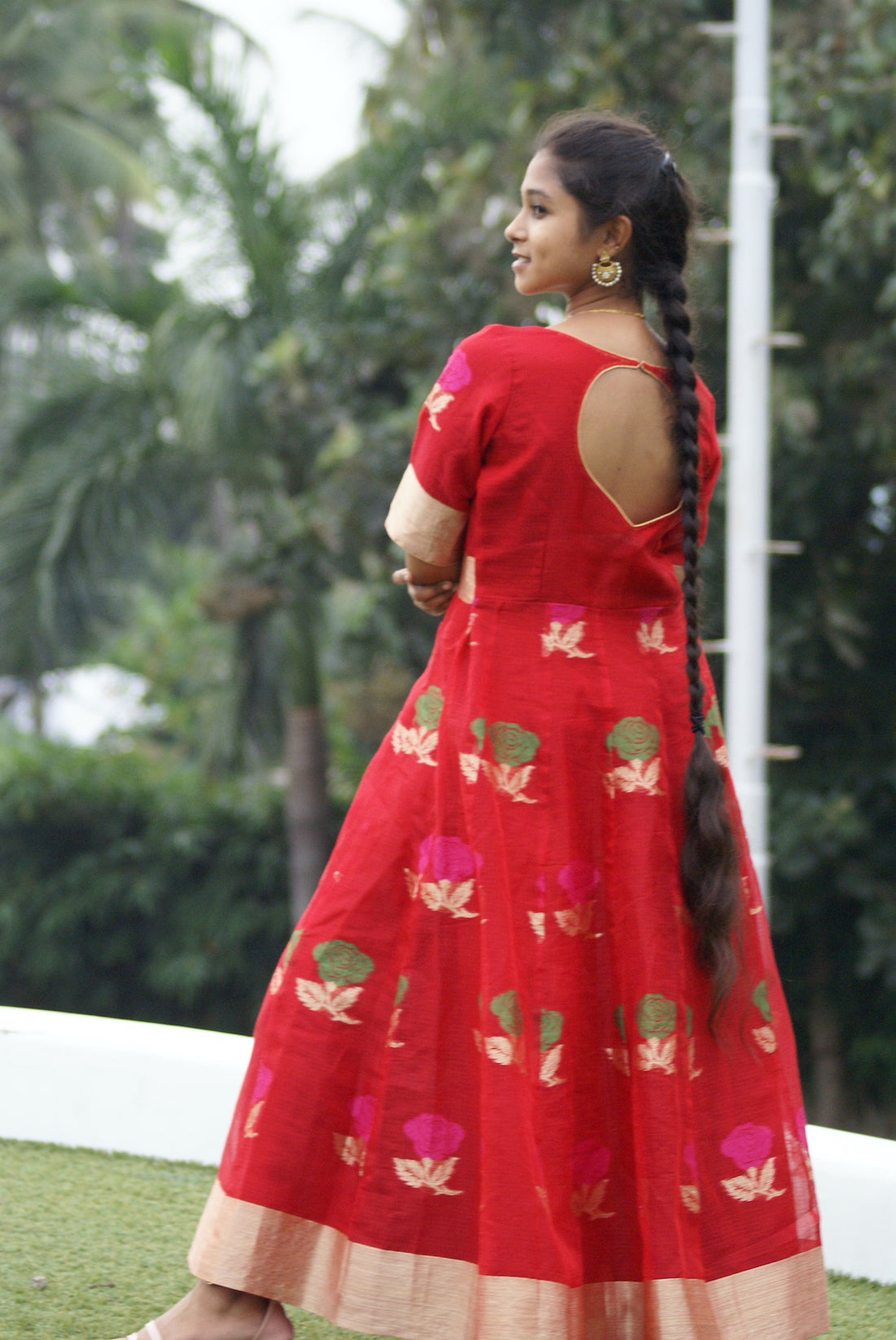 Customised Red Kota Frock