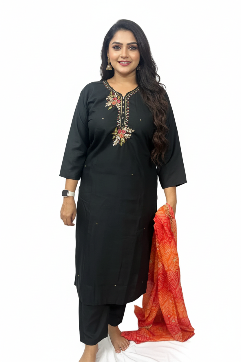 Black Kurti Set