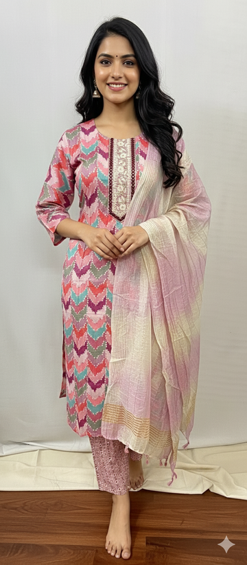 Multi Colour Kurti Set