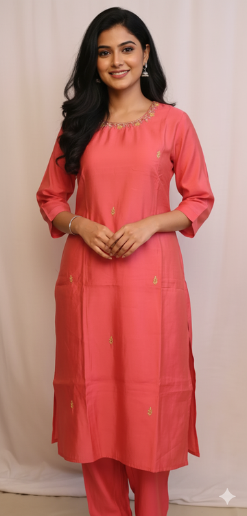 Hot Pink Kurti Set