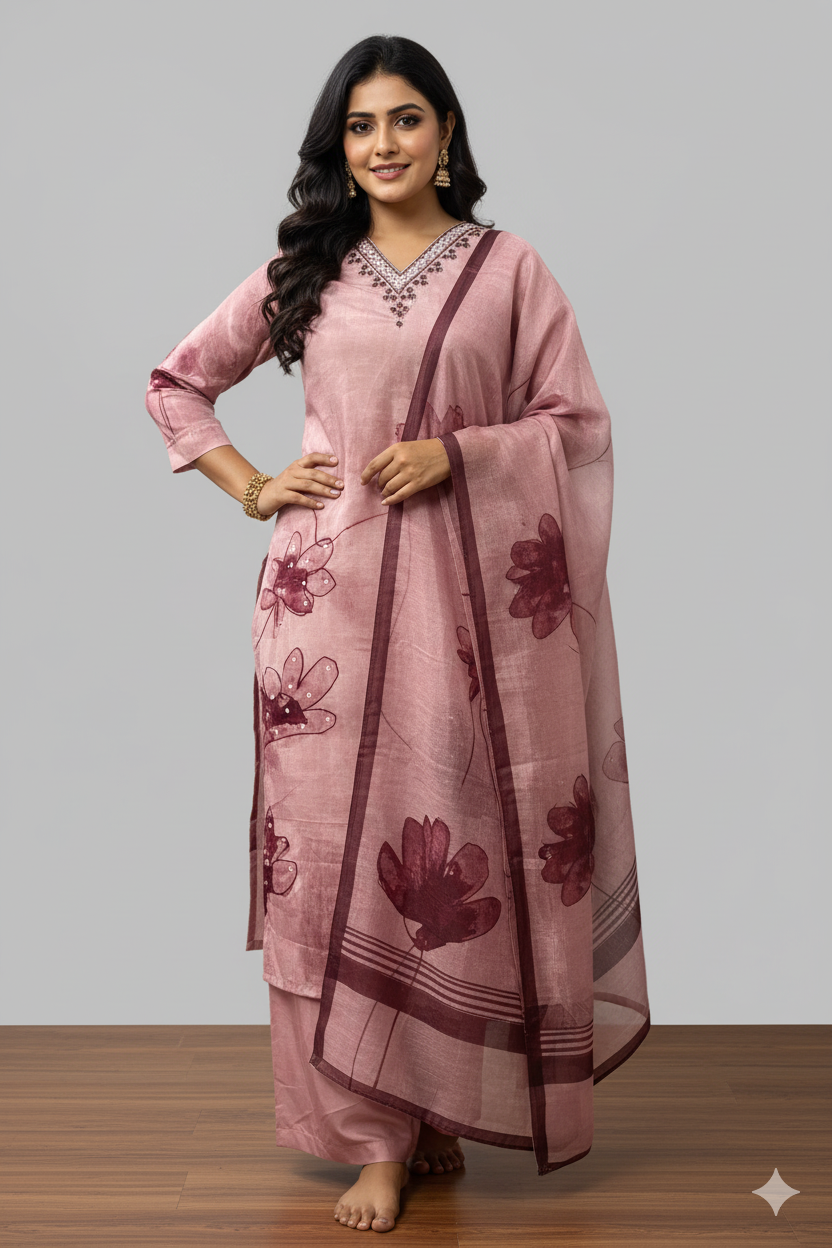 Lilac Lavender Kurti Set