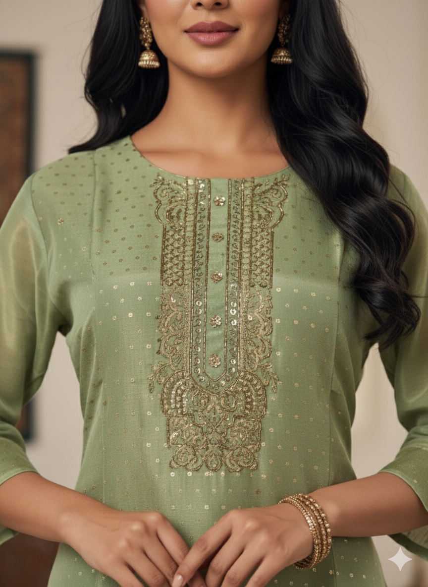 Pista Green Kurti