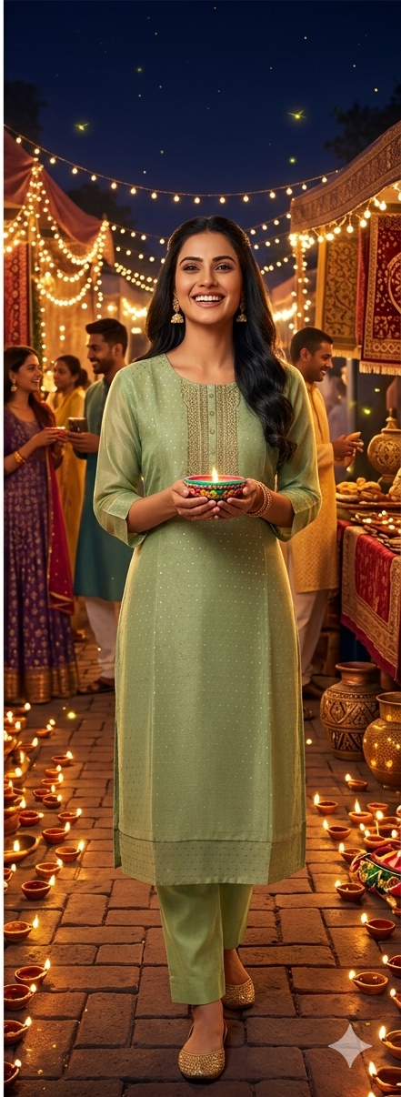 Pista Green Kurti