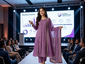 Purple Mul Chenderi Three-Piece Set
