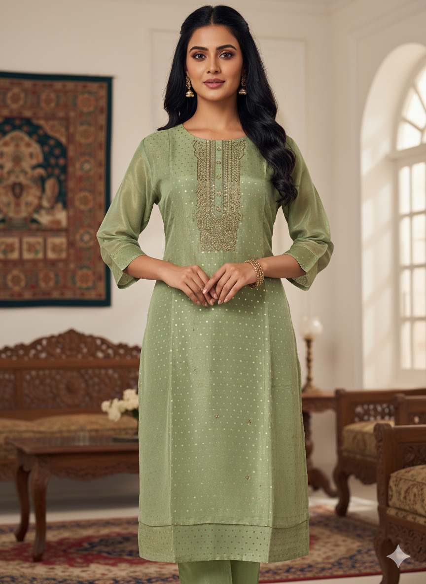 Pista Green Kurti