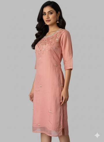 Peach Kurti