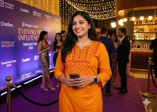 Light Orange Embroidered Kurti