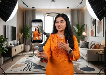 Light Orange Embroidered Kurti