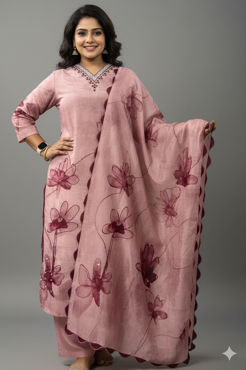 Lilac Lavender Kurti Set
