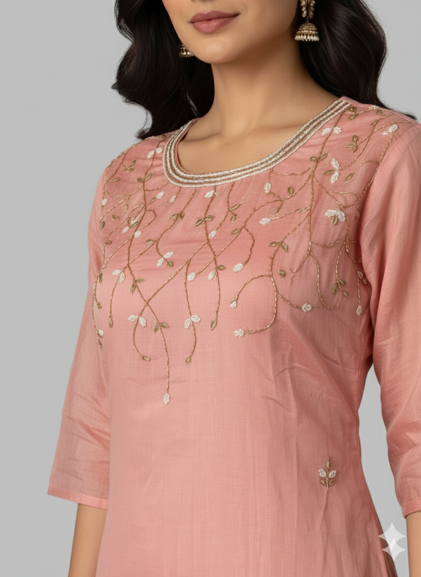 Peach Kurti