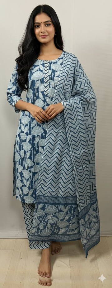 Light Blue Kurti Set