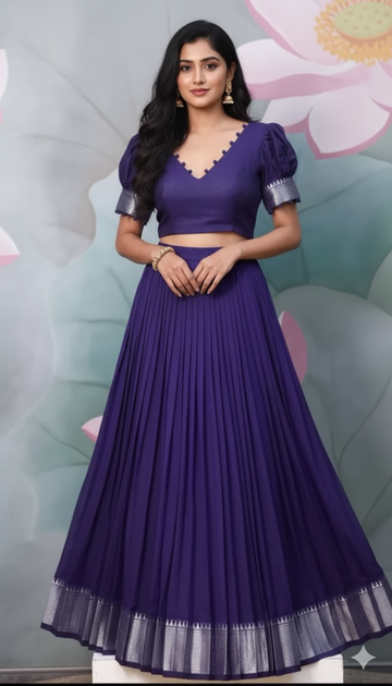 Mangalagiri pattu crop top