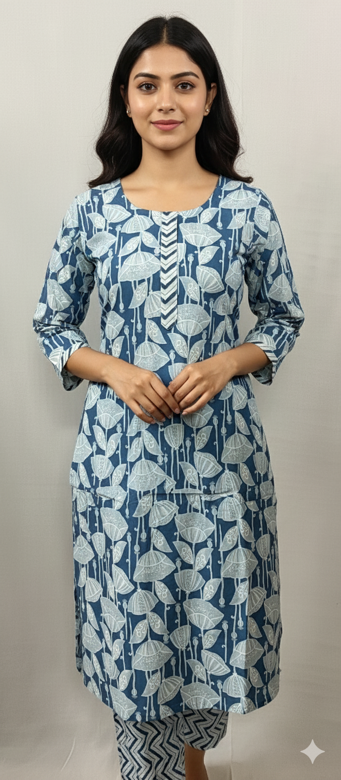Light Blue Kurti Set