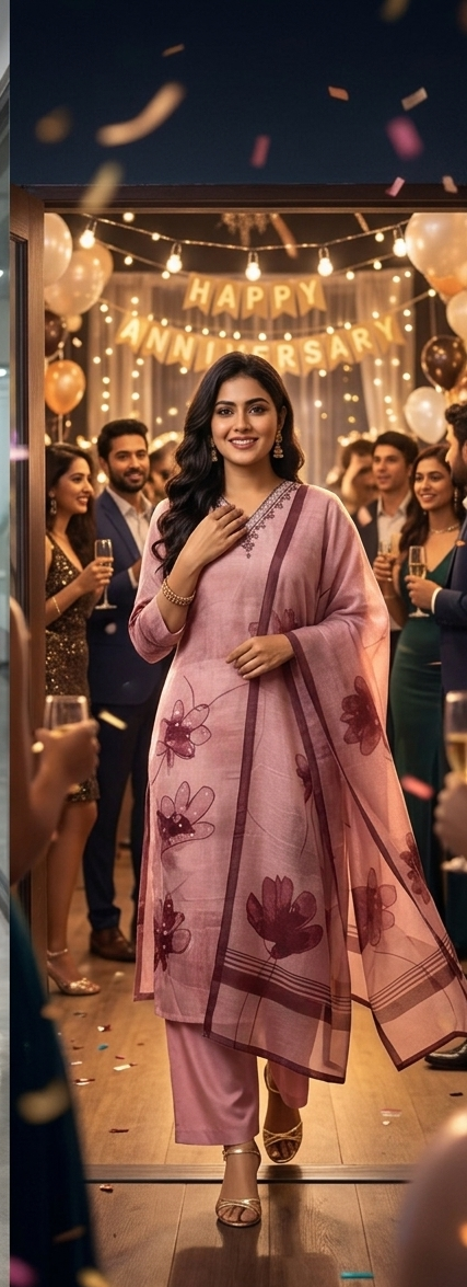 Lilac Lavender Kurti Set