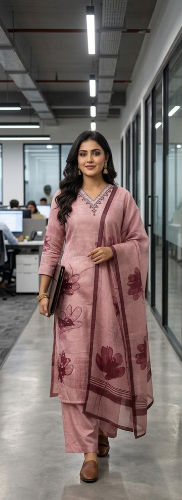 Lilac Lavender Kurti Set
