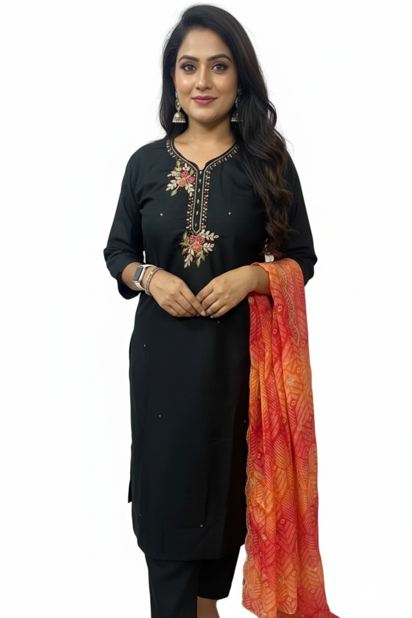 Black Kurti Set