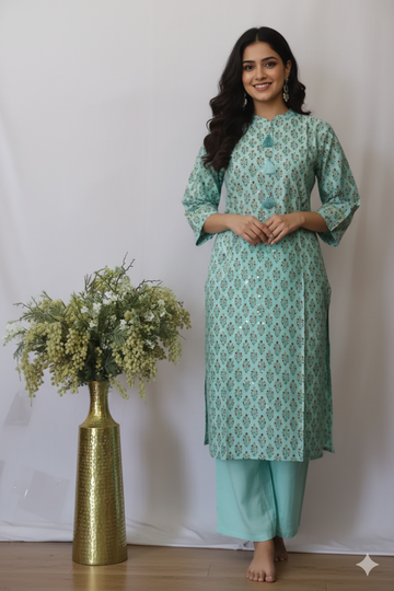 Ice Green Kurti Set